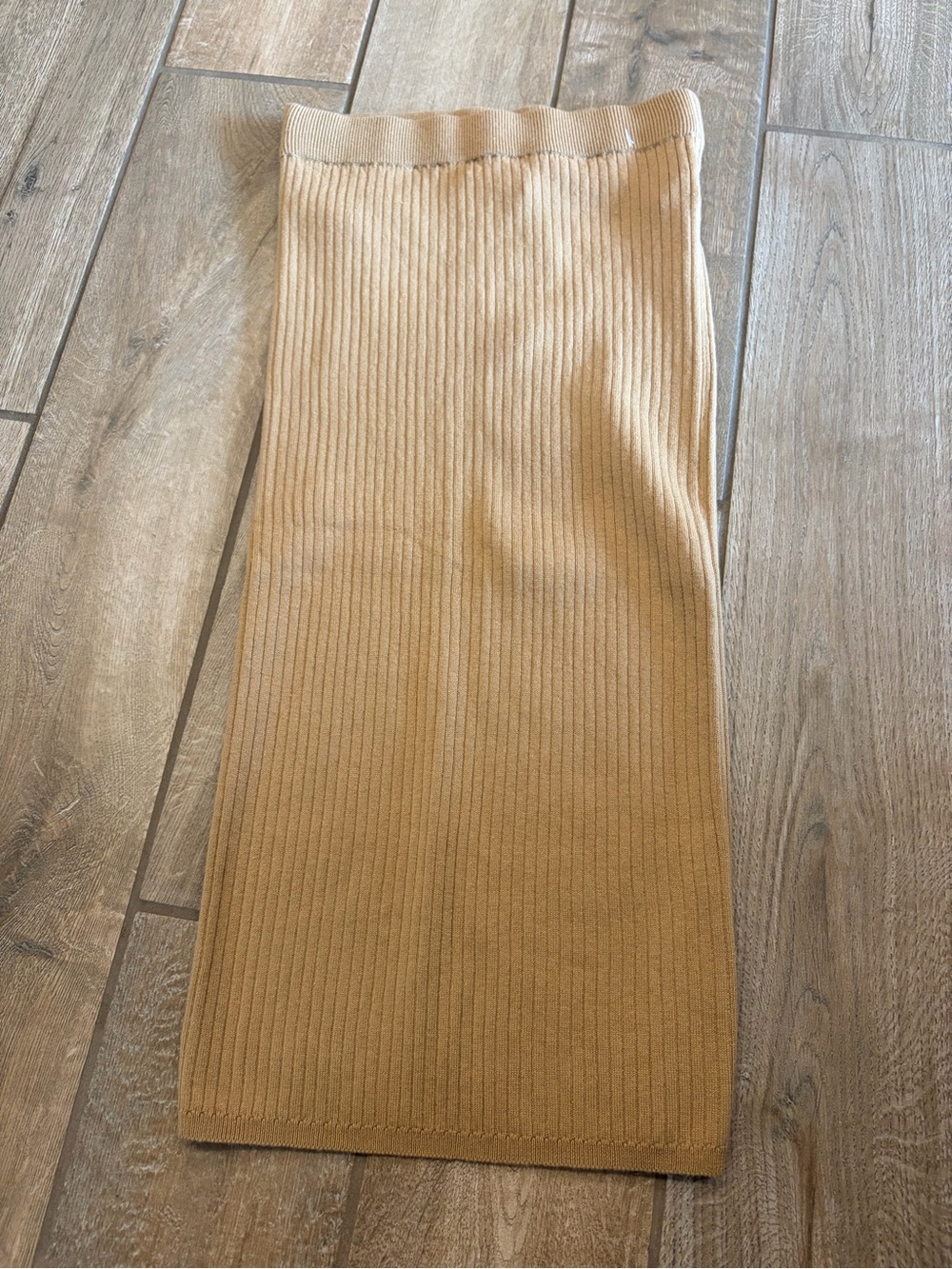 Forever 21 Ribbed Pencil Skirt Camel Small New with tags